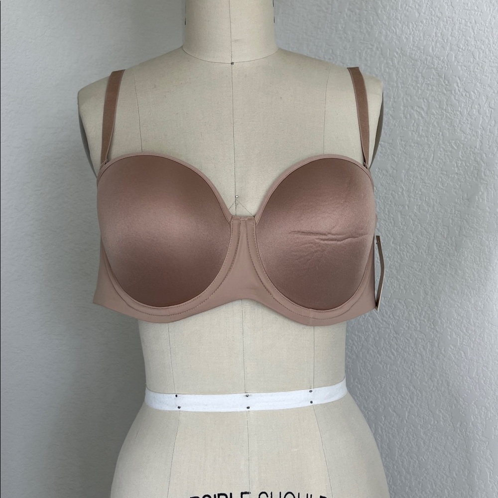 NWT ThirdLove 24/7 Warm Taupe Underwire Padded Convertible Strapless Bra